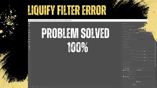 Liquify photoshop not working  photoshop liquify problem Liquify Filter Error Problem Solved [upl. by Oxley]