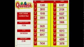 Quiniela Correntina Sorteo en VIVO de Quiniela Correntina [upl. by Arty]