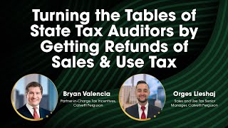 Turning The Tables of Sales Tax Auditors by Getting Refunds of Sales amp Use Tax [upl. by Ynnus]