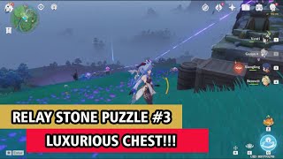 How to Solve Relay Stone Puzzle 3 near Tatarasuna  Luxurious Chest  Genshin Impact [upl. by Bartlett]