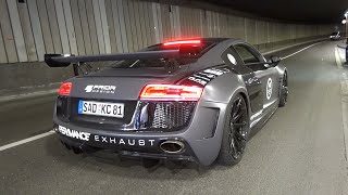 630HP Audi R8 V10 w Per4mance Exhaust  Brutal EXHAUST Sounds [upl. by Avelin]