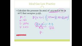 Chem 1 Ideal Gas Law 41224 [upl. by Rockey956]