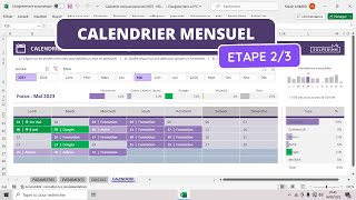 Créer un calendrier mensuel  Episode 23  Tuto Excel [upl. by Leonor]