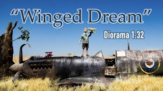 Second life of the Spitfire in the diorama “Winged Dream” [upl. by Natfa946]