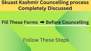 Skuast Kashmir Councelling Important Update [upl. by Ahcsrop]