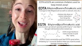 Chelators in the lab EDTA amp EGTA biochemistry [upl. by Anneres]