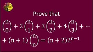 Proving the required result using binomial theorem and differentiation [upl. by Ekle]