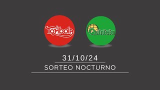 Sorteo Nocturno de Quiniela y Tómbola 31102024 [upl. by Anerhs]