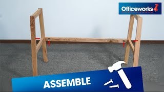 Arken Solid Timber Desk Assembly Instructions [upl. by Olds197]