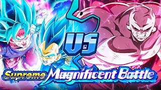 WAIT 30 MILLION ATK EZA TEQ LR JIREN VS SUPREME MAGNIFICENT BATTLE SSBE VEGETA Dokkan Battle [upl. by Earlene]