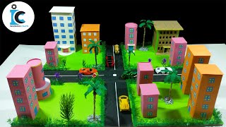 DIY Miniature Modern City With Origami PaperMini Eco City [upl. by Gerti]