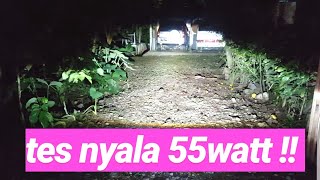 tes nyala hid 55watt merk aozoom honda scoopy [upl. by Noremmac]