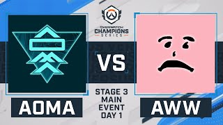 OWCS EMEA Stage 3  Main Event Day 1  AOMA v AWW YEAH [upl. by Bunnie]