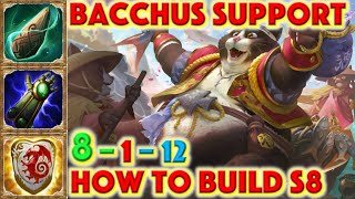 SMITE HOW TO BUILD BACCHUS  Sushi Neko Bacchus Skin Showcase  Bacchus Support Build  Gameplay [upl. by Eatnad]