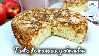 ⭐ TARTA de MANZANA y ALMENDRA ⭐ Sin leche sin aceite y sin gluten EXTREMADAMENTE JUGOSA tarta [upl. by Janeva]