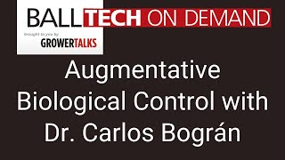 Augmentative Biological Control with Dr Carlos Bográn [upl. by Olympie]