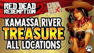 ❌ Red Dead Redemption 2 Online 💰 KAMASSA RIVER Treasure Map Location  All Locations  RDR2 [upl. by Patrizia380]