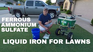 Liquid Iron for Lawns  Ferrous Ammonium Sulfate [upl. by Docilu308]