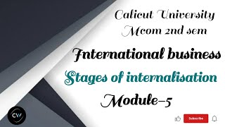 Stages of internalisationInternational businessMcom 2nd semCalicut University [upl. by Haidej]