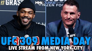 UFC 309 Media Day Live Stream Jon Jones Stipe Miocic Talk Title Fight Retirement More [upl. by Azirb]