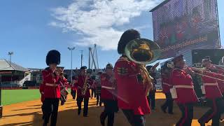 Watch The Band and Drums of Gwent and Powys Army Cadet Force performing on Wales Armed Forces Day [upl. by Zorina]