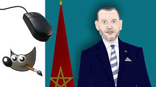 The King Of Morocco Mohammed 6 رسم الملك محمد السادس [upl. by Asatan]