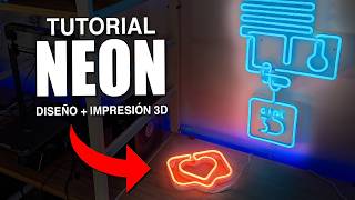 ✅CREA tus propios LETREROS de NEÓN DIY con IMPRESIÓN 3D ✨ Tutorial Diseño FUSION  Cómo Imprimir 3D [upl. by Mayhs]