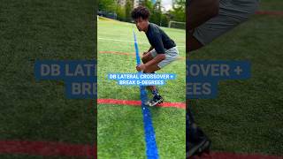 Drills for defensivebacks and linebackers Line drill Quick feet Crossover  Break dbdrills [upl. by Ynnam594]