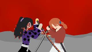 kokushibo vs Rurouni Kenshin tournament fight stickman version [upl. by Rehttam68]