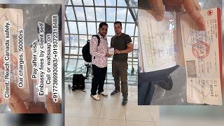 Client reach Canada safely Visa ticket entry details for Canada details watch full video [upl. by Romo]