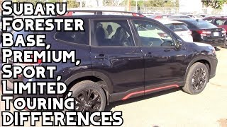 20202021 Subaru Forester Base Premium Sport Limited and Touring Differences [upl. by Salvatore]