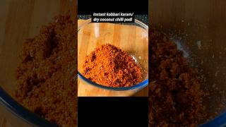 2minutes Instant coconut karam podi for breakfast recipes కొబ్బరి కారం yt shorts viral shorts [upl. by Jarek182]