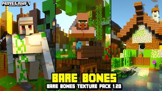 BARE BONES TEXTURE PACK MINECRAFT PE 120  PACK de TEXTURAS BARE BONES MINECRAFT PE 120 [upl. by Bonnes]