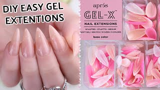 TRYING APRES GELX NAIL EXTENSION SYSTEM  NO DRILL HAND FILE ONLY [upl. by Werd280]