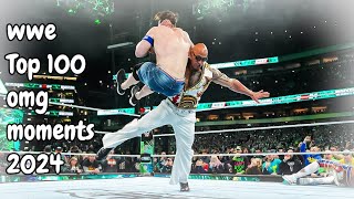 WWE TOP 100 OMG MOMENTS 2024 [upl. by Androw]