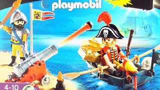 Playmobil Pirate  Playmobil Piraten  Rowboat and working cannon  Pirate Play Set 5894 [upl. by Ynohta]