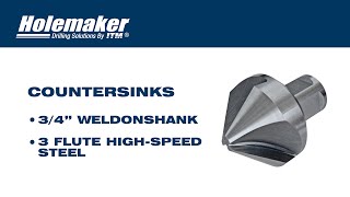 Holemaker Countersinks  Weldon Shank [upl. by Pinebrook964]