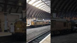 Colas Rail Class 37’s passing through York on the RHTT [upl. by Uttica786]