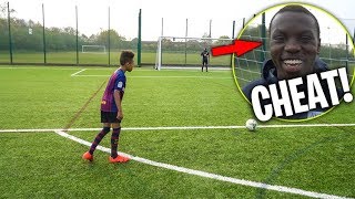 The BEAST GK is a CHEATER  Free kick Challenge [upl. by Quennie369]