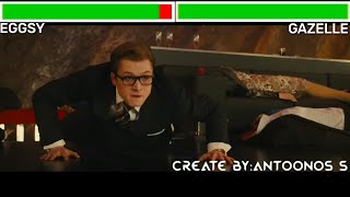 Eggsy Vs Gazelle With HealthBars Final Fight HD Kingsman The Secret Service [upl. by Eerej]