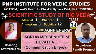 SCIENTIFIC STUDY OF RIGVEDAClass34Mandal1Sooktha 12 AGNI as MESSENGERElectronic Communication [upl. by Brass]