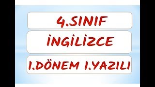 4Sınıf İngilizce 1Dönem 1Yazılı Hazırlık 1Yardımcı Öğretmen [upl. by Lionello782]