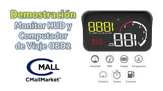 CMM10 Monitor HUD OBD2 Proyeccion Panoramico Temperatura  DISPONIBLE EN COLOMBIA  CMallMarketcom [upl. by Anaigroeg]