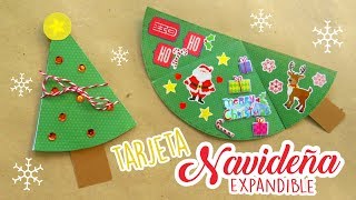 6 TARJETAS PARA REGALAR EN NAVIDAD  PINITO NAVIDEÑO EXPANDIBLE🎄 [upl. by Clarkson]