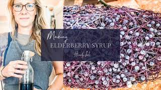 How to make Elderberry Syrup with Fresh Elderberries  Natural Immune Booster  Picking Elderberries [upl. by Kelcy]