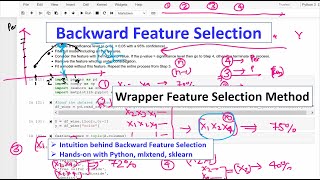 Backward Feature Selection Sequential Backward SelectionWrapper Method Part 2Tutorial 8 [upl. by Ycats855]