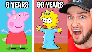 SHOCKING Ages of Cartoon Characters [upl. by Lirret]