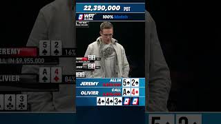 A 22390000 Pot and a Card Away From Winning The Title shorts [upl. by Prochora]