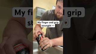 Ripping open a can 💪 gymrat gym grip gripstrength fingerstrength gymrats featsofstrength [upl. by Ednihek]