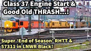 Class 37 ENGINE START amp THRASH 57311 in LNWR Black amp Super 4 x LOCO End of Season RHTT 071223 [upl. by Iana]